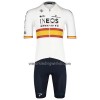 Set Fietsshirt + Korte Koersbroek 2022 INEOS Grenadiers Version Spaans Kampioenschap Wit